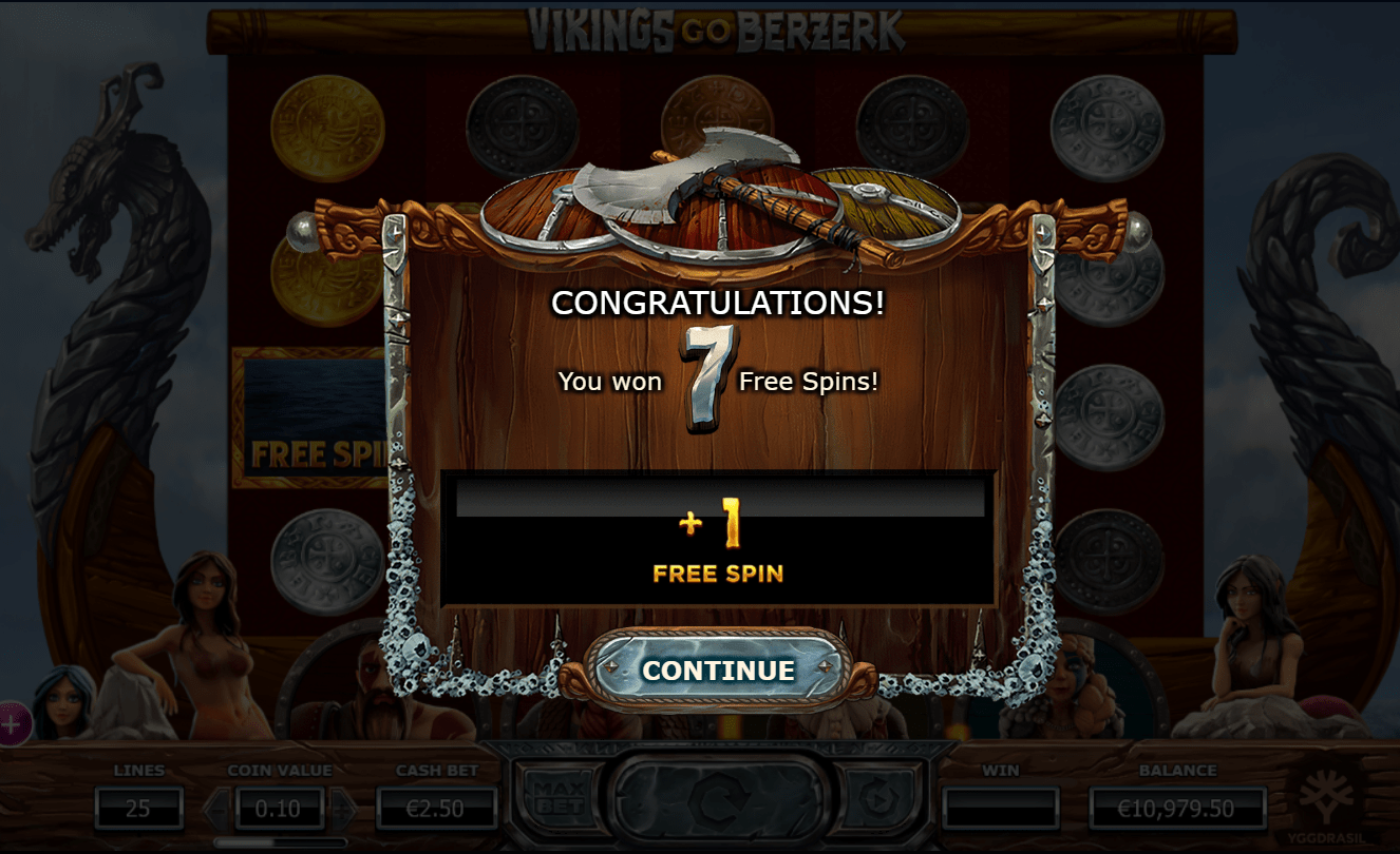 Vikings Go Berzerk bonus Free spins