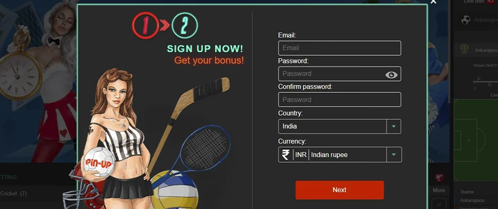 Registration form.